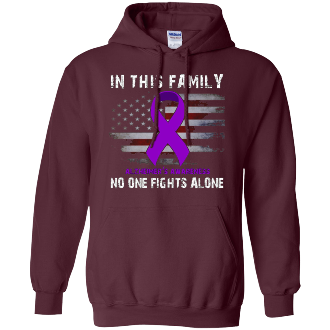 Alzheimer's Awareness Shirt - No One Fights Alone