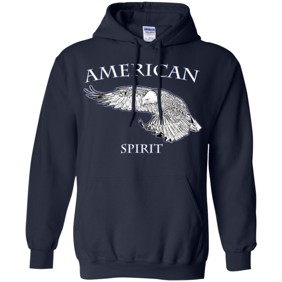 AMERICAN Spirit Bald Eagle Long Sleeve T-shirt B & W Art
