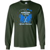 Image of Je porte un t - shirt bleu pour quelqu'un que j'aime.