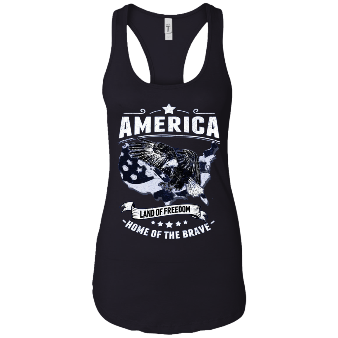 America Land of Freedom Home of the Brave TShirt Patriotic
