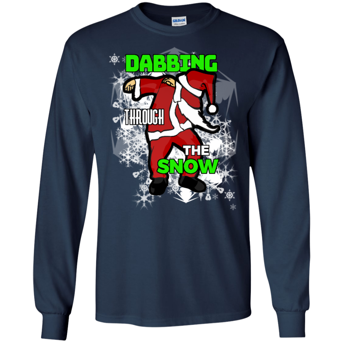 Santa Dabbing Through The Snow Cute Christmas Tee Shirt