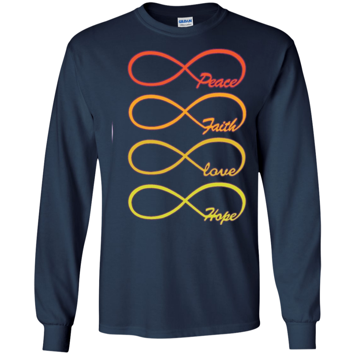 AfhhF Infinity Women's Infinity Hope Faith Love Summer Short Sleeve T-Shirt Funny Tees