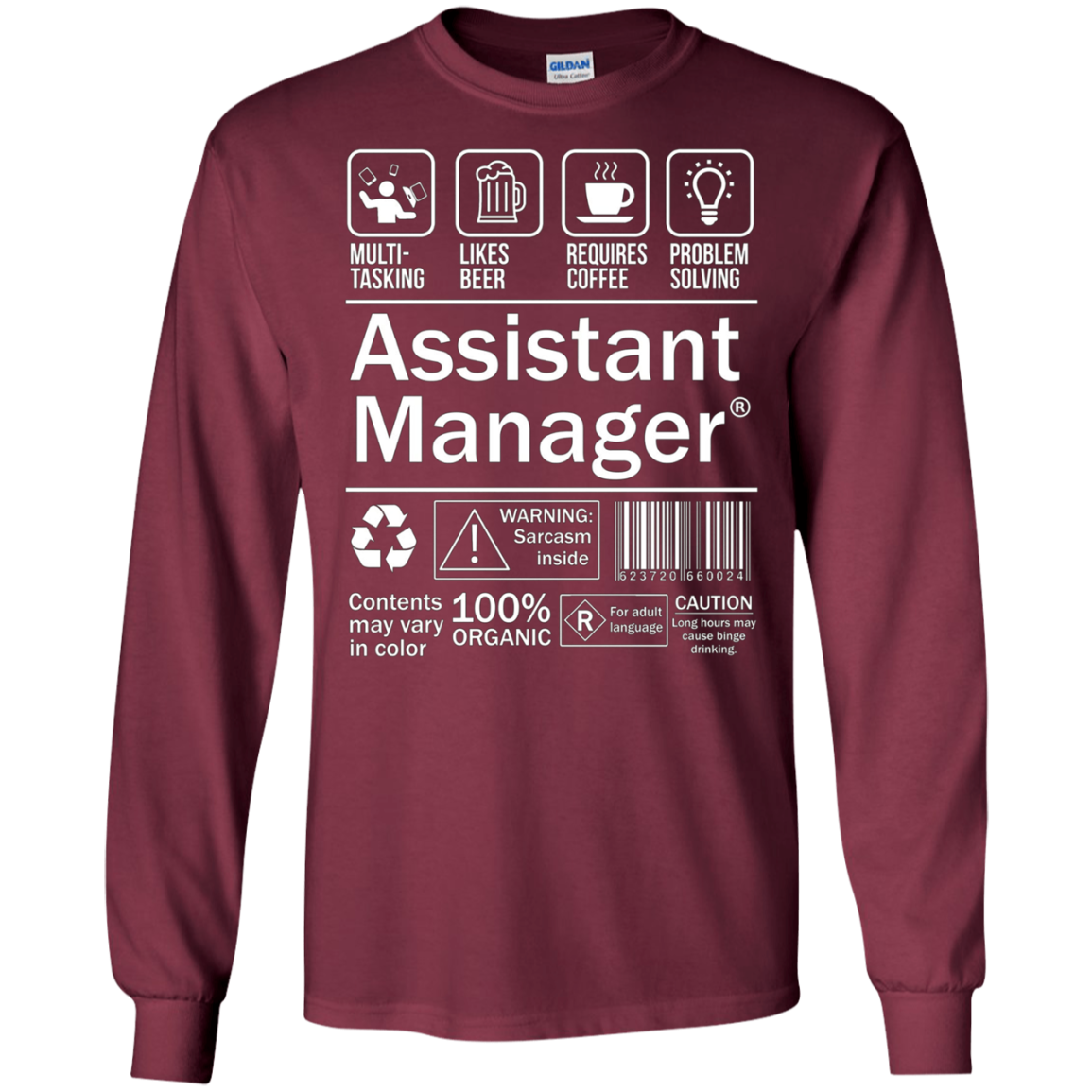 Assistant Manager Product Label T-Shirt Mens Womens