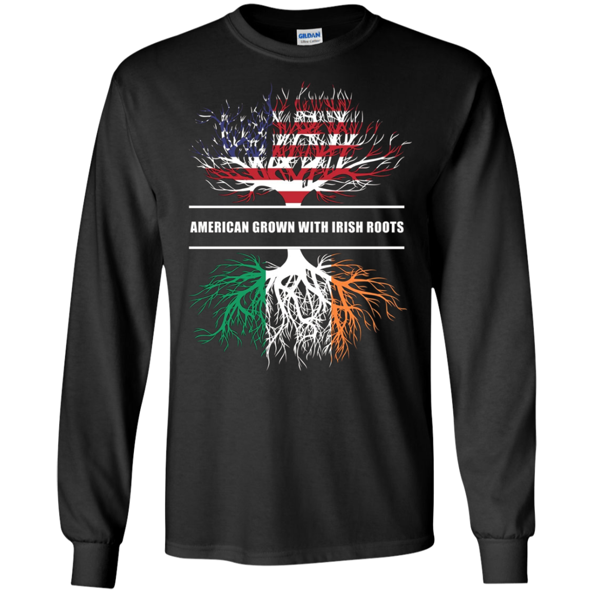 American Grown With Irish Roots T-Shirt Ireland Tee