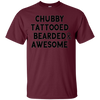 Image of T-shirt barbu tatoué potelé et génial pour homme