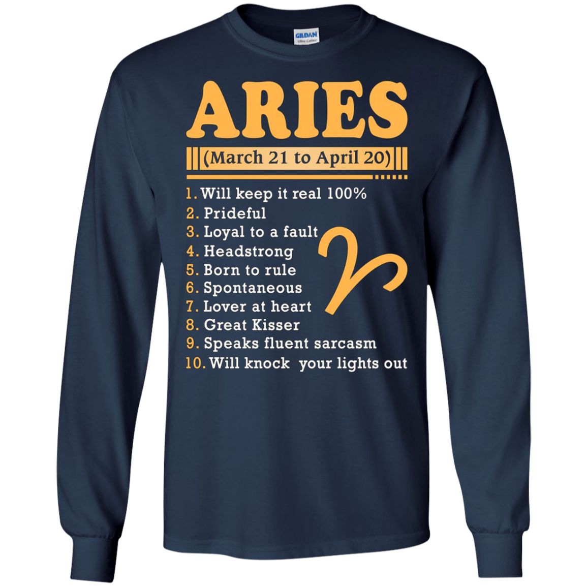 Aries March 21 To April 20 Zodiac T Shirt