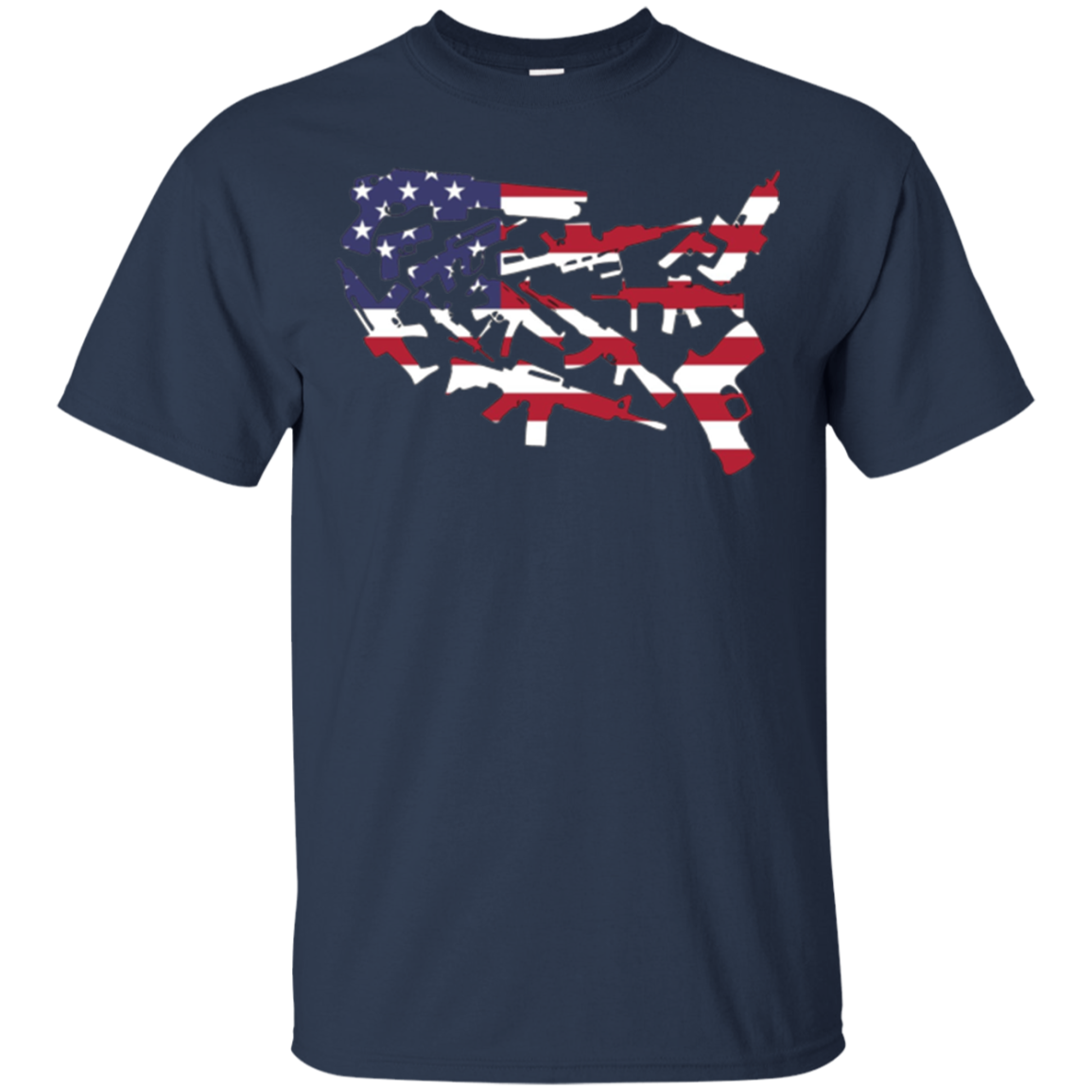 American Gun Shirt: United States Flag Pattern