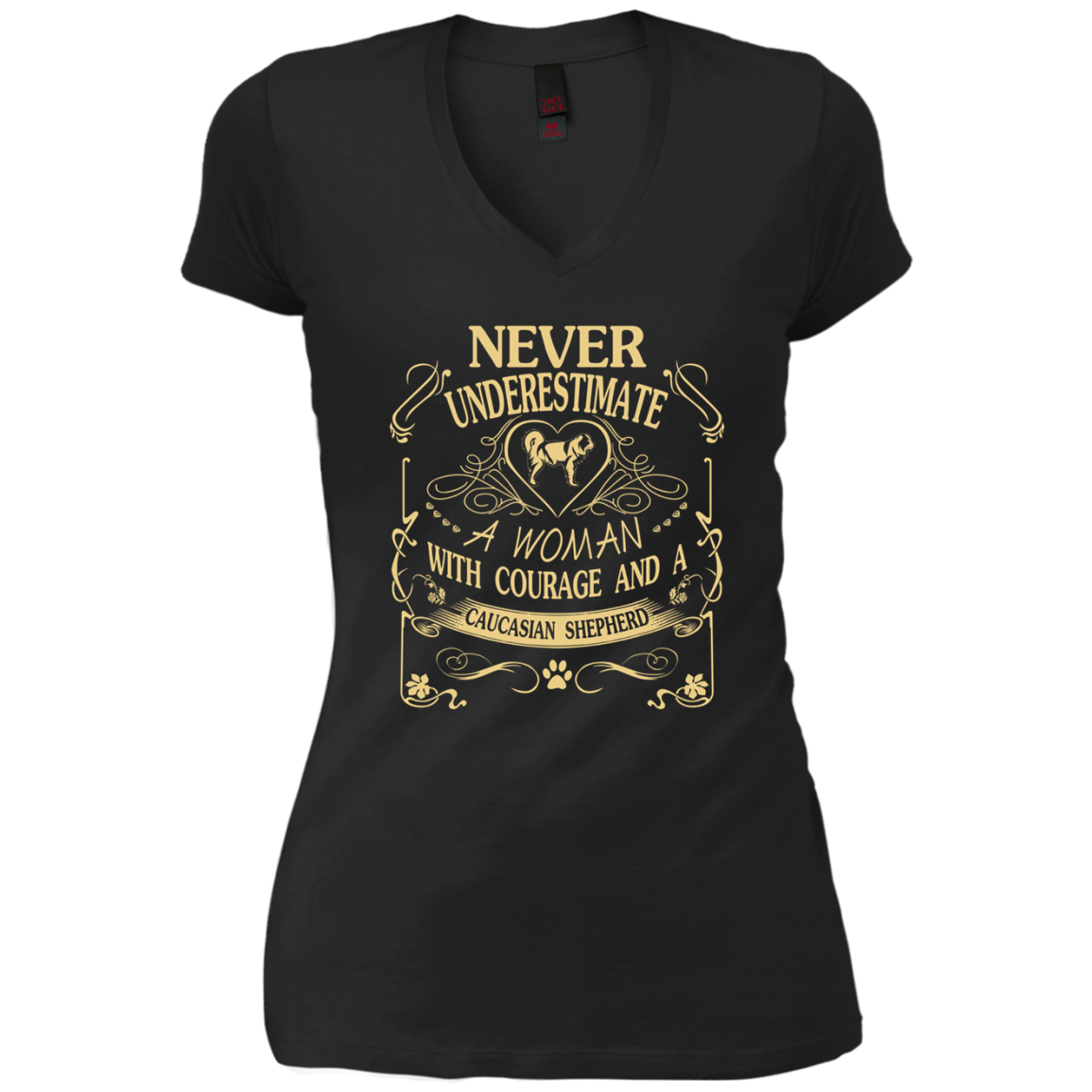 A Woman With Courage And a Caucasian Shepherd cute gift