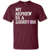 Image of Alzheimer's Awareness T Shirt For Nephews Purple Ribbon Tee