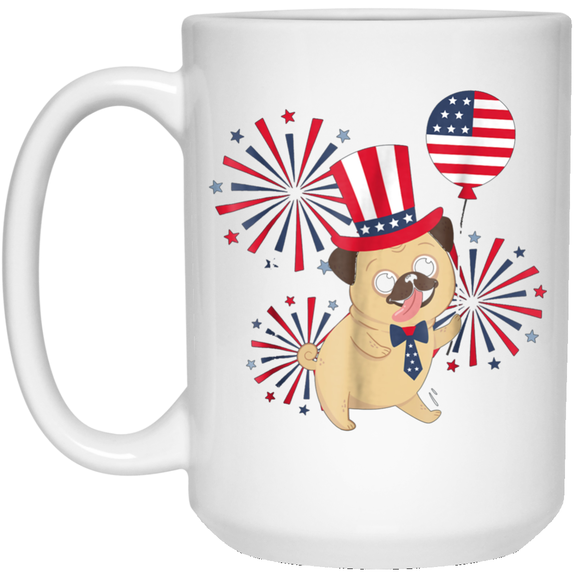 4th of July T-Shirt - Funny Fourth of July Pug Shirt