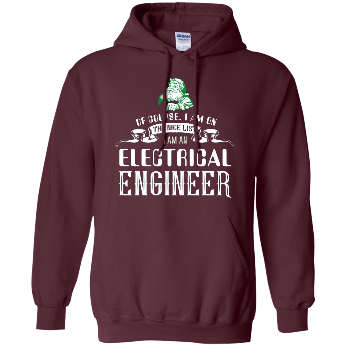 Santa Electrical Engineer Funny Tshirt on Christmas Holiday