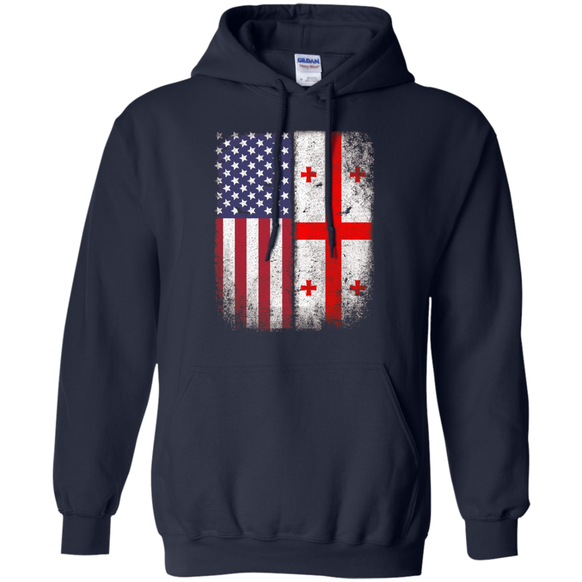 American Georgian Flag T-shirt Georgia Republic Country