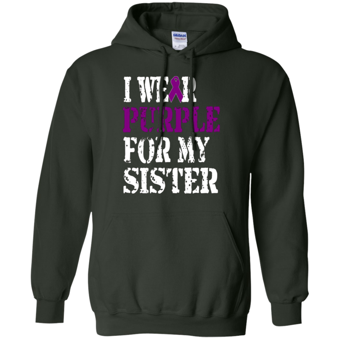 Alzheimer's Awareness T-shirt I Wear Purple For My Sister