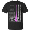 Image of American Softball Flag T-Shirt - Players and Pink Bat