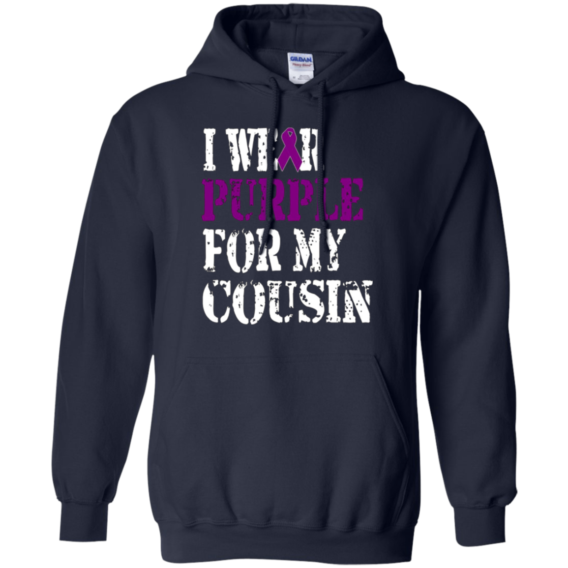 Alzheimer's Awareness T-shirt I Wear Purple For My Cousin