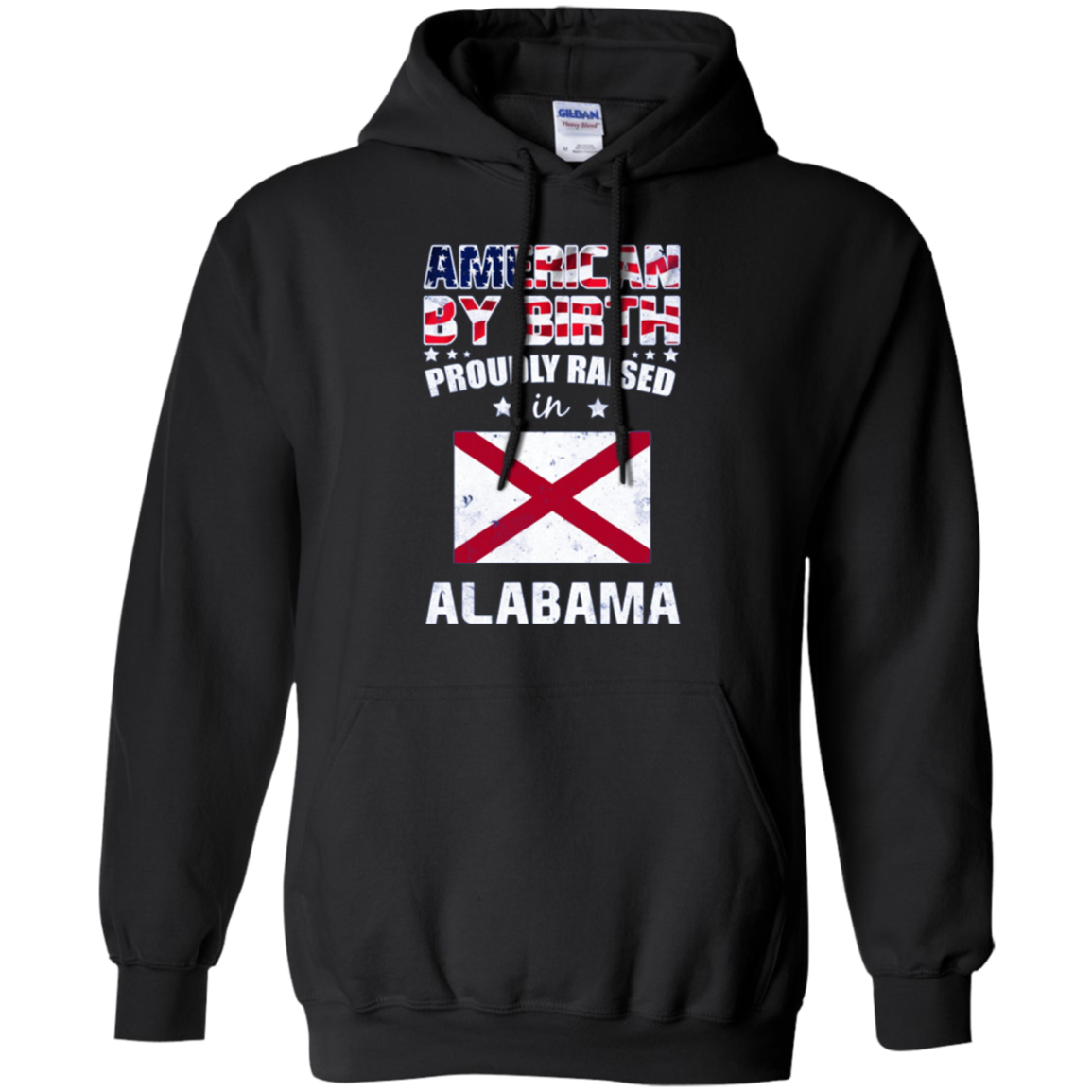 American By Birth Proudly Raised In Alabama Flag Shirt