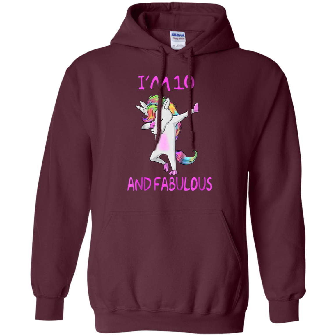 10 and fabulous sweet tenth-Birthday unicorn dab t shirt