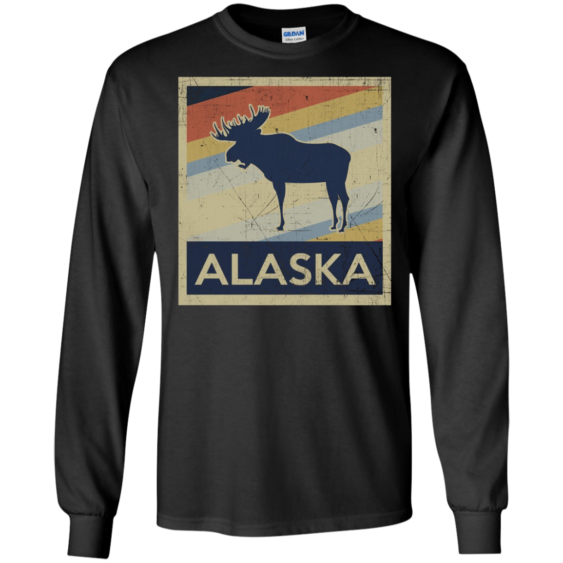 Alaska Moose Retro State Love T Shirt