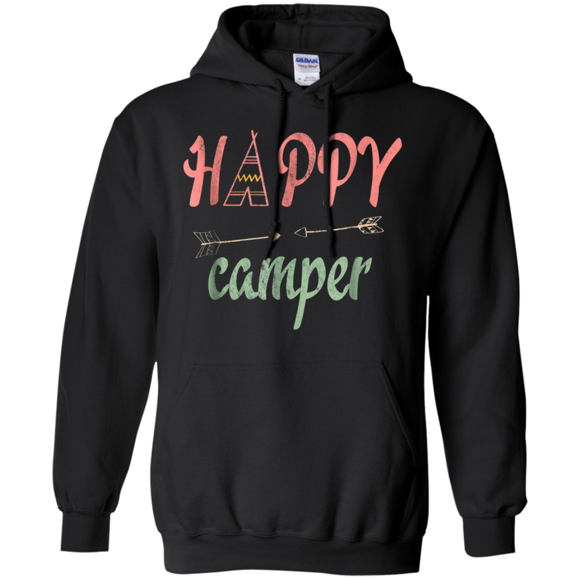 Arrow Happy Camper TShirt - Funny Camping Shirt