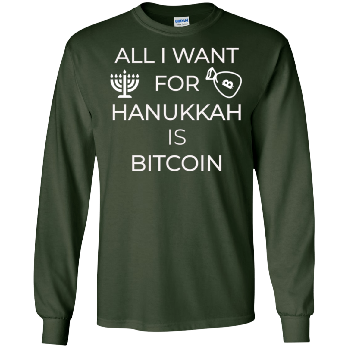 All I Want for Hanukkah is Bitcoin Chanukkah T-Shirt Hodl