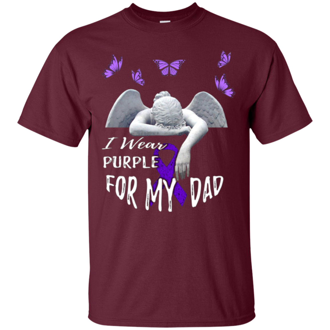 Alzheimer Awareness T-Shirt I Wear Purple for my Dad Tee