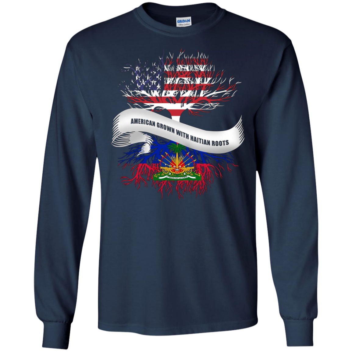 American Grown With Haitian Roots T-Shirt Haiti Tee