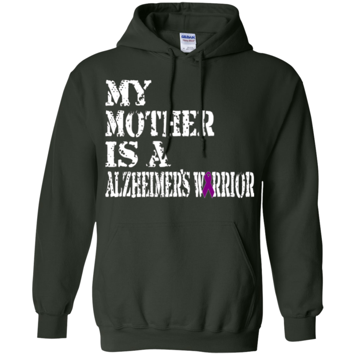 Alzheimer's Awareness Tshirt For Mothers Purple Ribbon Tee