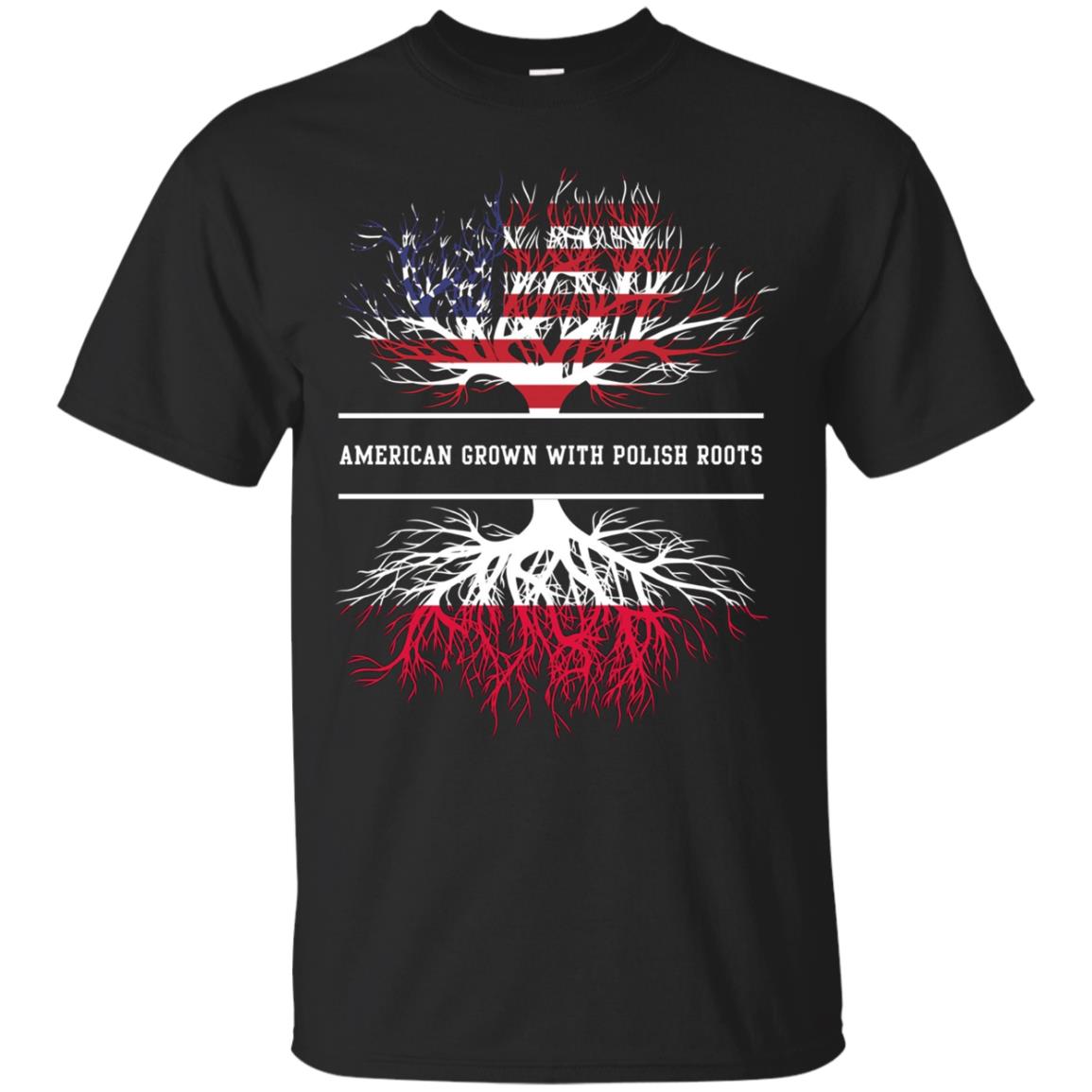 American Grown With Polish Roots T-Shirt Poland Tee