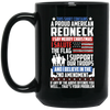 Image of A Proud American Redneck Support Guns Troops Flag T Shirt