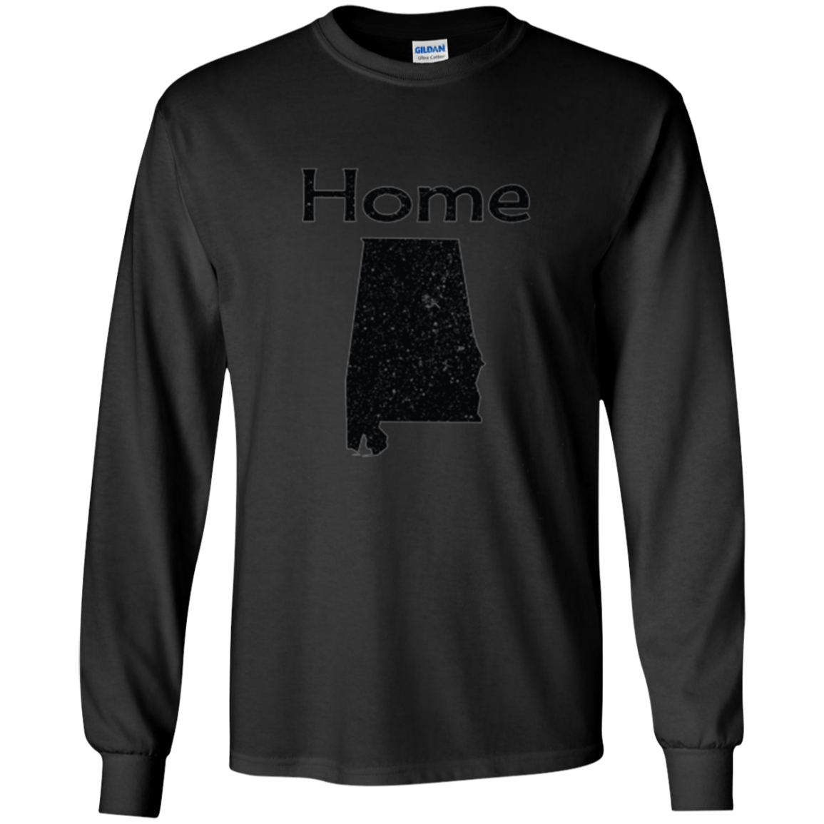 Alabama Distressed Home State light long sleeve t-shirt
