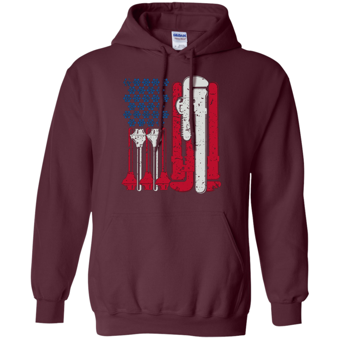 American Flag Plumber Wrench T-Shirt