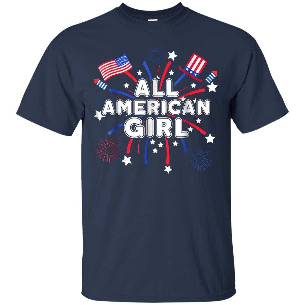 All American Girl Cute Patriotic 4th Of July T-Shirt