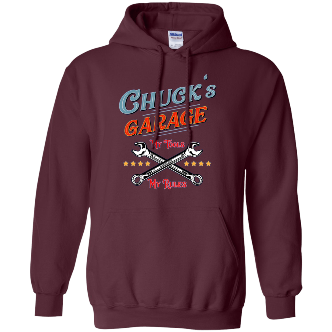 Chuck's Garage funny long sleeve tee shirt