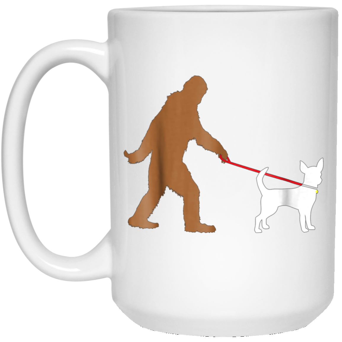 Bigfoot Walking Chihuahua Dog T-Shirt