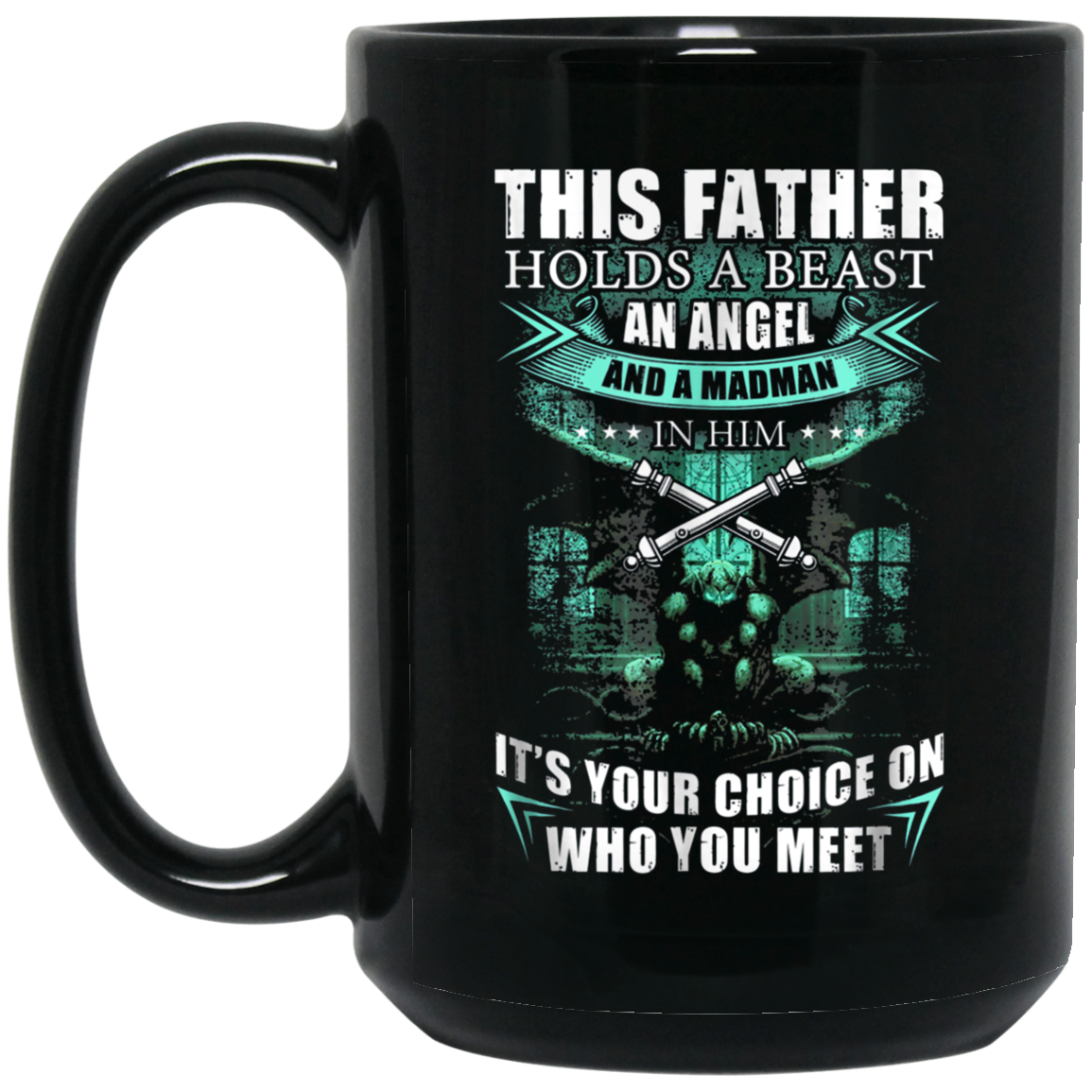 Artilleyman T-shirt , this father holds a beast an angel and