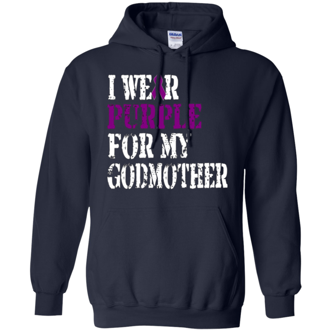 Alzheimer's Awareness T-shirt I Wear Purple For My Godmother