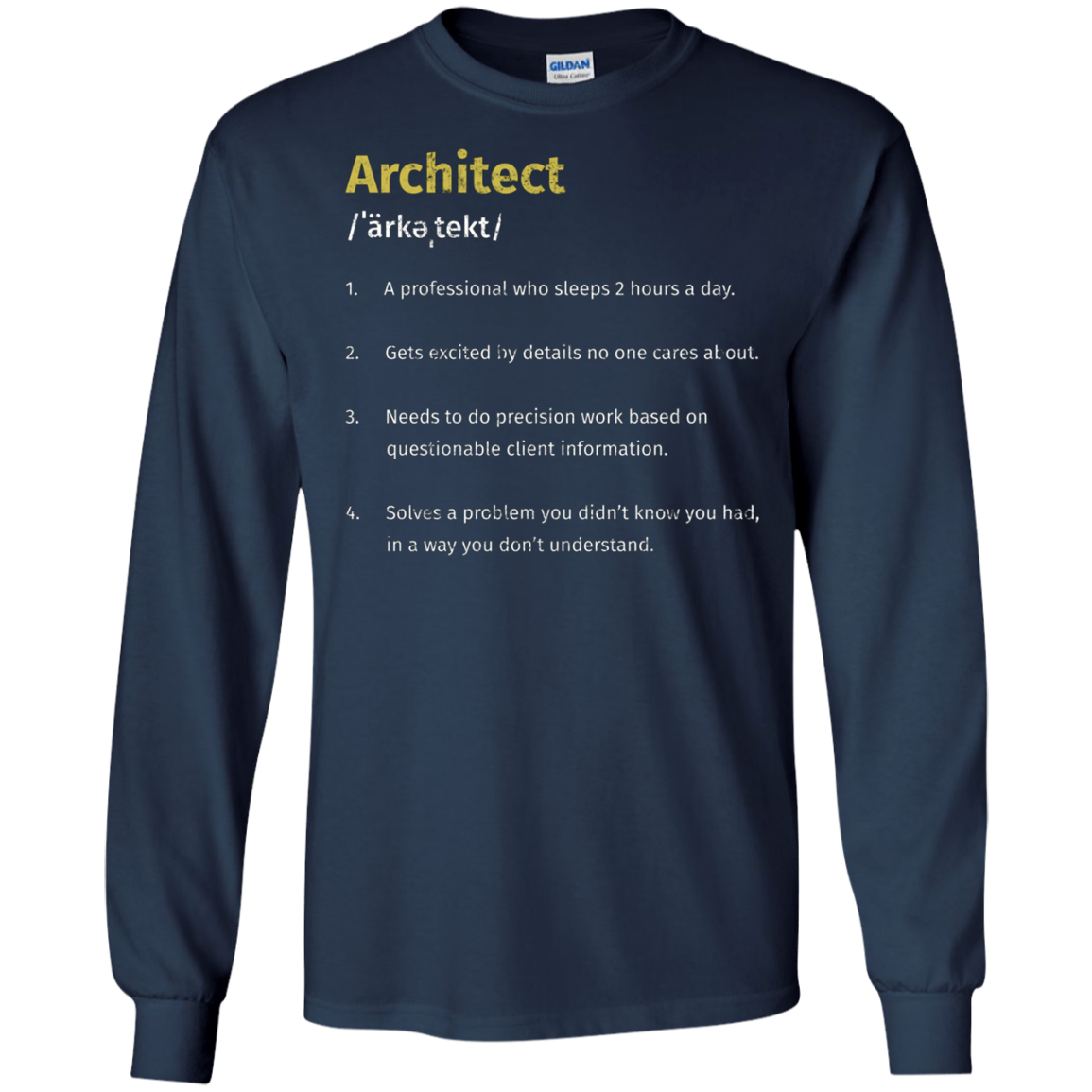 Architect Definition T-Shirt Architecture Distressed Tee