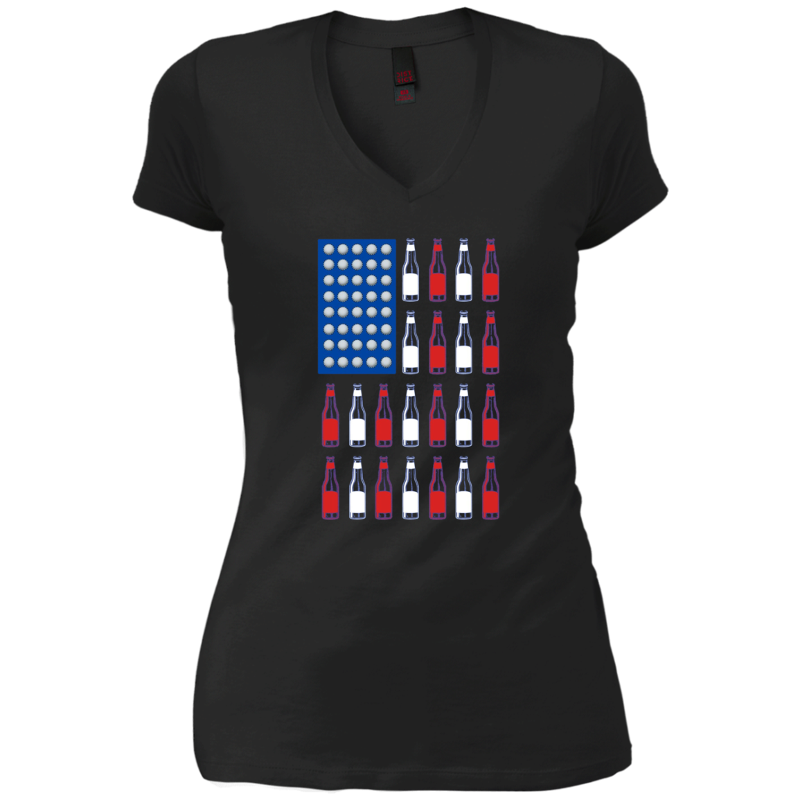 American Beer Pong Flag 4th of July Drinking Long Sleeve