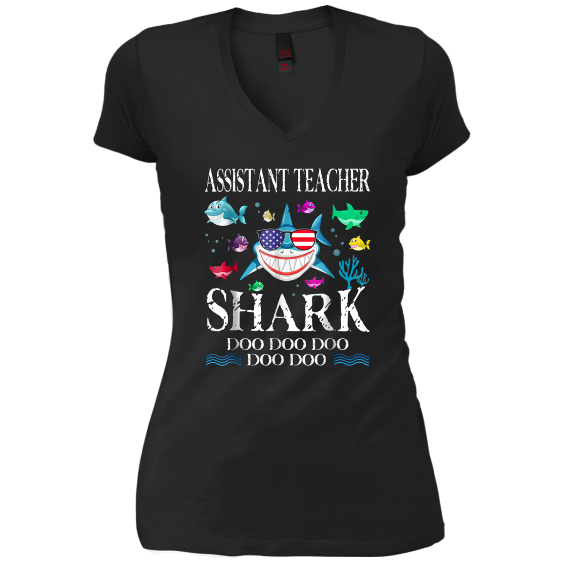 Assistant Teacher Shark Doo Doo Doo T-Shirt Gift
