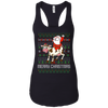 Image of Santa Riding Cow Merry Xmas Farming Gift Tshirt