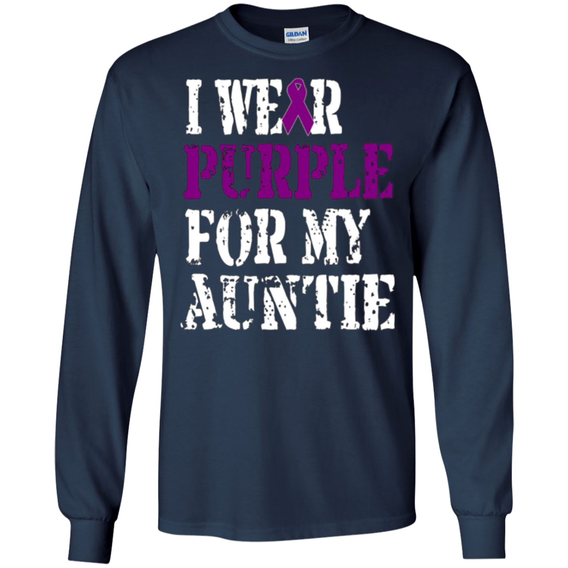 Alzheimer's Awareness T-shirt I Wear Purple For My Auntie