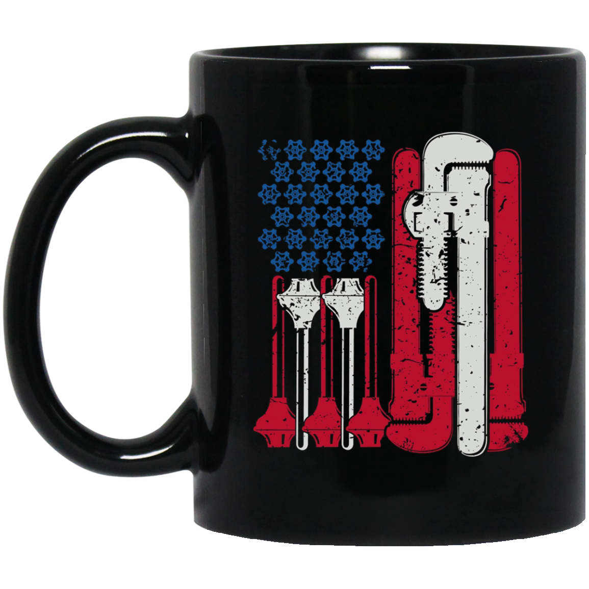 American Flag Plumber Wrench T-Shirt