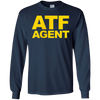 Image of ATF Agent Shirt Navy Blue Front Back ATF Law Cosplay