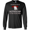 Image of "I'm waiting for the Mothership" funny Ufo t-shirt