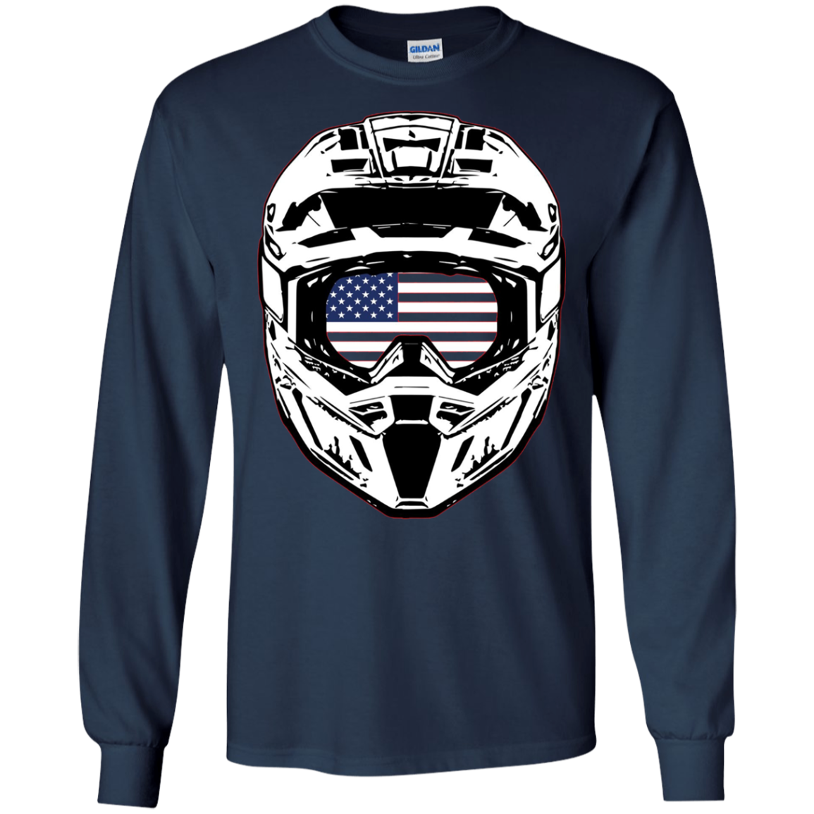 American Flag Moto / Snowmobile Helmet T-Shirt