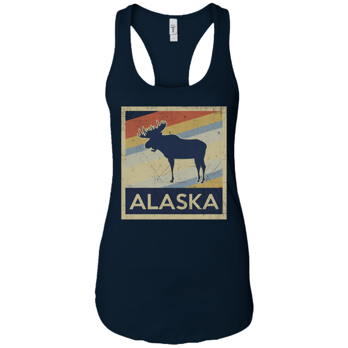 Alaska Moose Retro State Love T Shirt