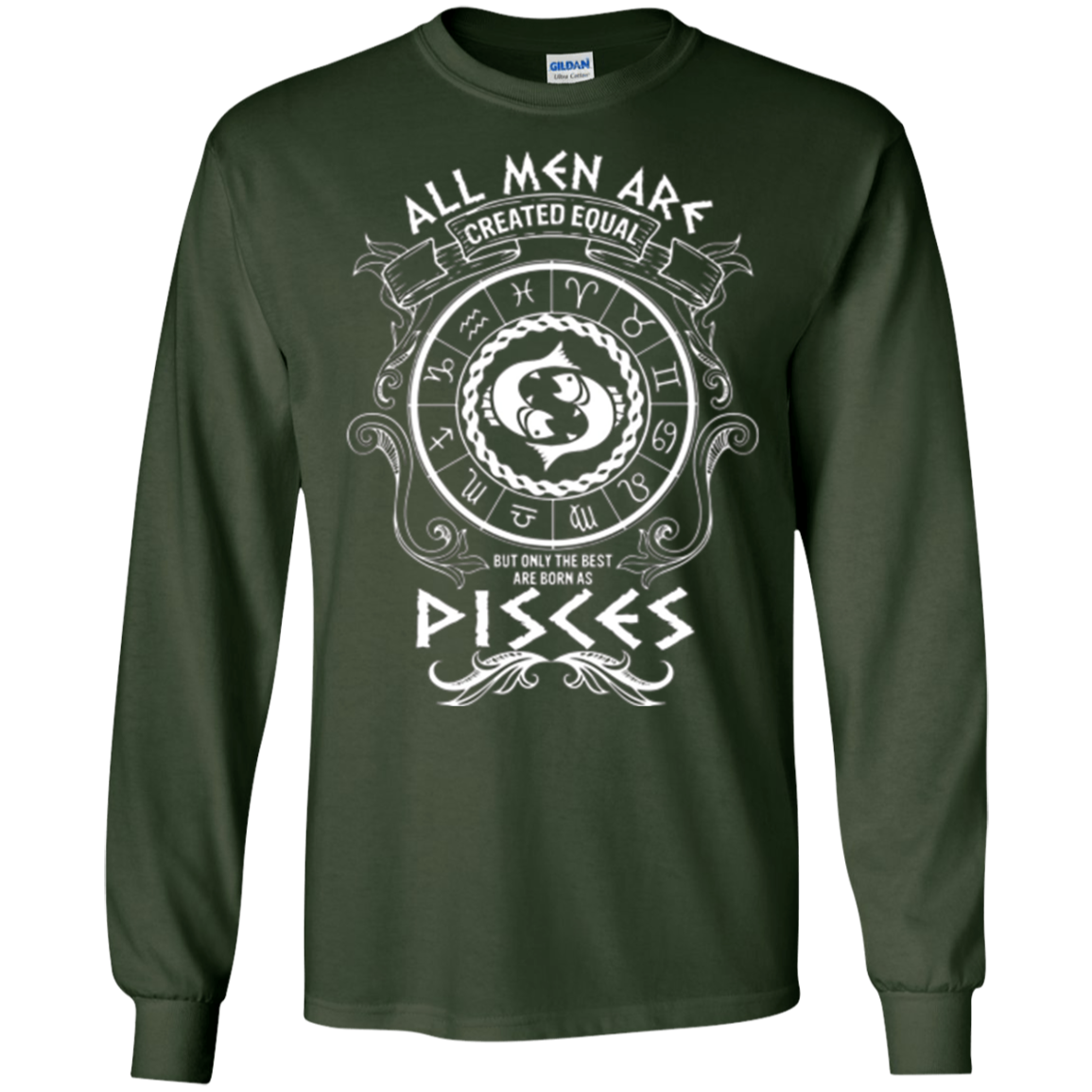All men are created equal Pisces Zodiac Sign T-Shirt