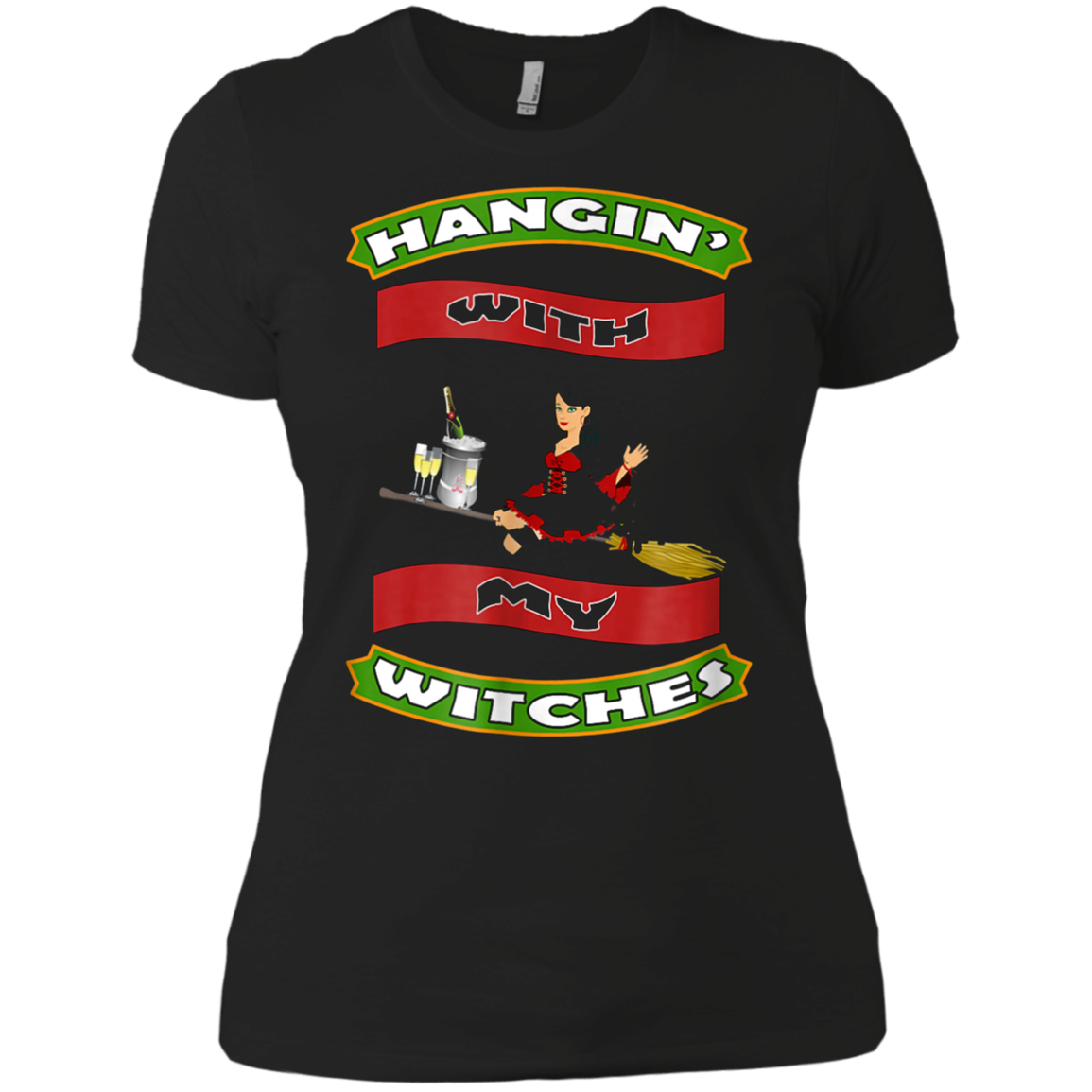 Funny Halloween Witch T Shirt Hangin With My Witches