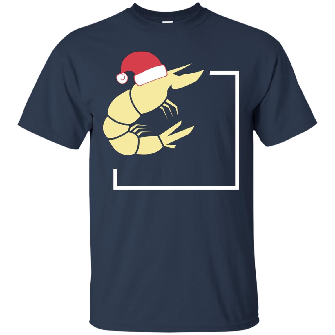 Christmas Shrimp T-Shirt - Shrimp With Santa Hat Tee