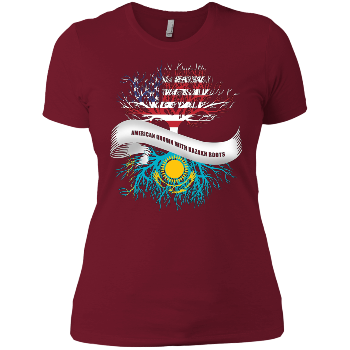 American Grown with Kazakh Roots T-Shirt Kazakhstan Tee